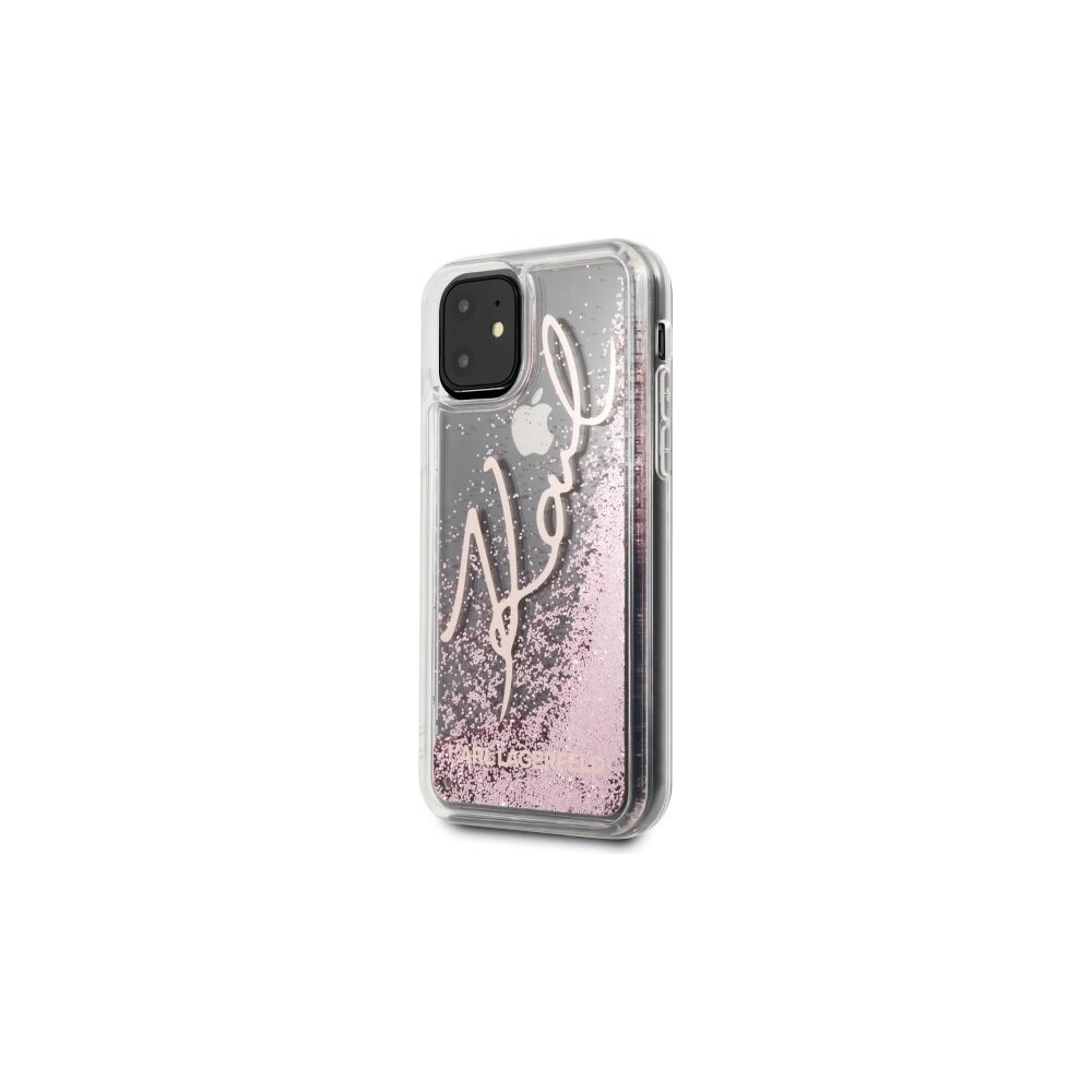 Karl Lagerfeld KLHCN61TRKSRG iPhone 11 różowo-złoty/rose gold Glitter Signature