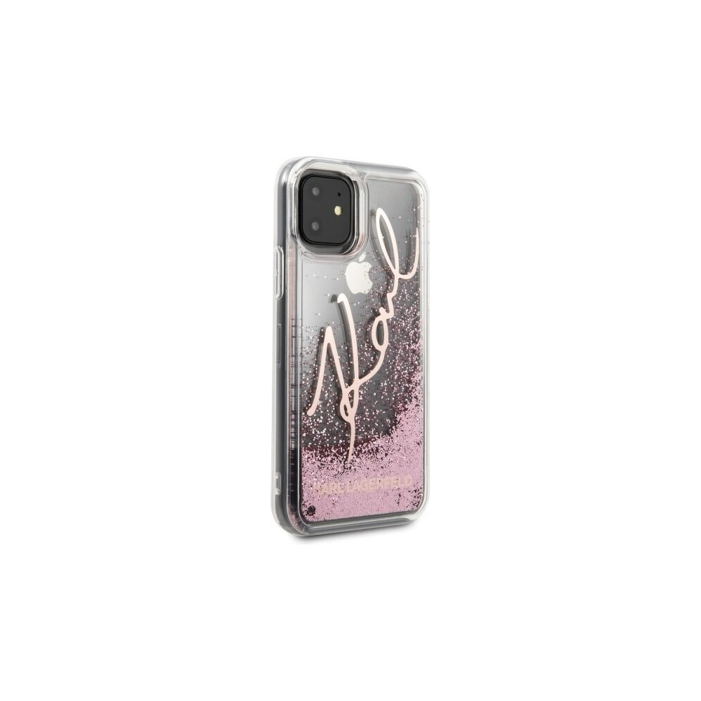 Karl Lagerfeld KLHCN61TRKSRG iPhone 11 różowo-złoty/rose gold Glitter Signature