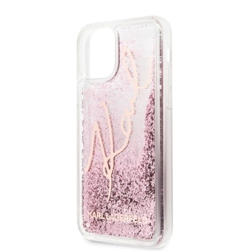 Kup Karl Lagerfeld KLHCN61TRKSRG iPhone 11 roz pink-aurie/rose gold Glitter Signature - KLD161RS - {ean13} - Sklep Home Screen