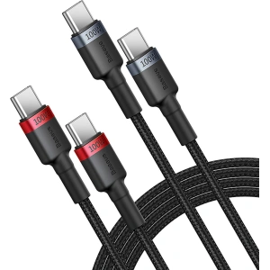 Buy Baseus Cafule cable USB-C / USB-C 100W 1m [2 PACK] - BSU4887 - {ean13} - Home Screen Store Europe