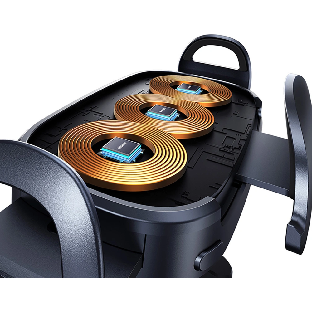 Uchwyt samochodowy do kratki z ładowarką indukcyjną Baseus LightChaser BS-CM029 15W czarny