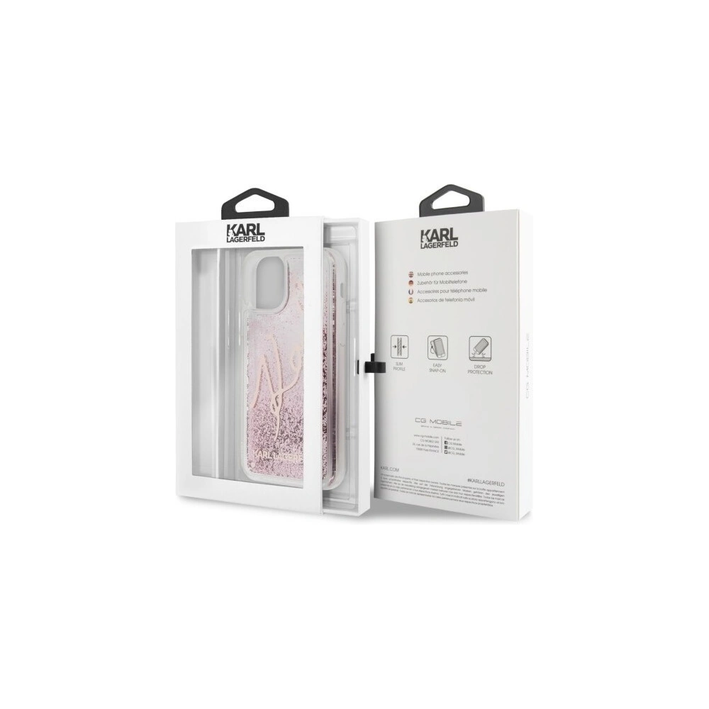 Karl Lagerfeld KLHCN61TRKSRG iPhone 11 różowo-złoty/rose gold Glitter Signature