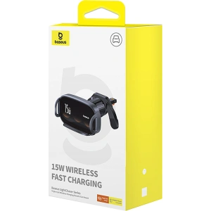 Kup Auto-Handyhalterung für Lüftungsgitter mit induktiver Ladestation Baseus LightChaser BS-CM029 15W schwarz - BSU4889 - {ean13} - Sklep Home Screen