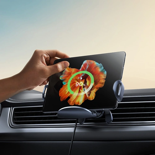 Kup Auto-Handyhalterung für Lüftungsgitter mit induktiver Ladestation Baseus LightChaser BS-CM029 15W schwarz - BSU4889 - {ean13} - Sklep Home Screen