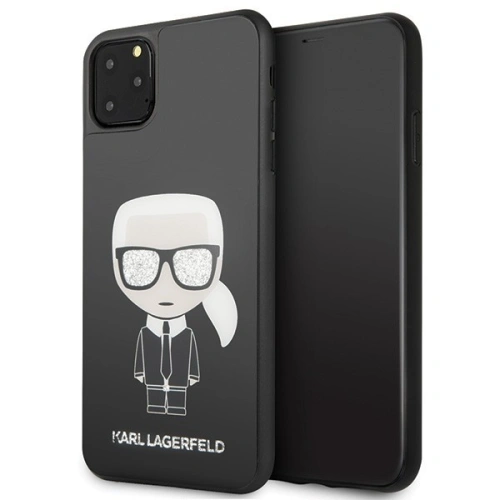 Kup Karl Lagerfeld KLHCN65DLFKBK iPhone 11 Pro Max negru/black hard case Iconic Karl Glitter - KLD165BLK - {ean13} - Sklep Home Screen