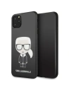 Karl Lagerfeld KLHCN65DLFKBK iPhone 11 Pro Max schwarz/schwarz Hartschalenetui Iconic Karl Glitter