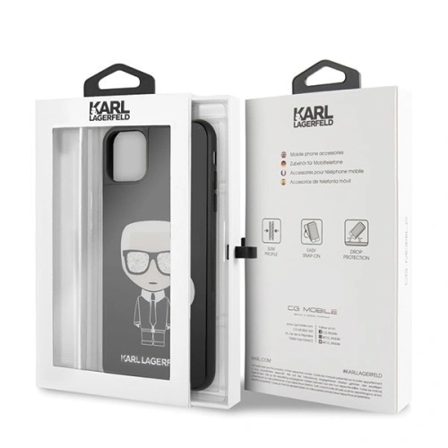 Kup Karl Lagerfeld KLHCN65DLFKBK iPhone 11 Pro Max negru/black hard case Iconic Karl Glitter - KLD165BLK - {ean13} - Sklep Home Screen