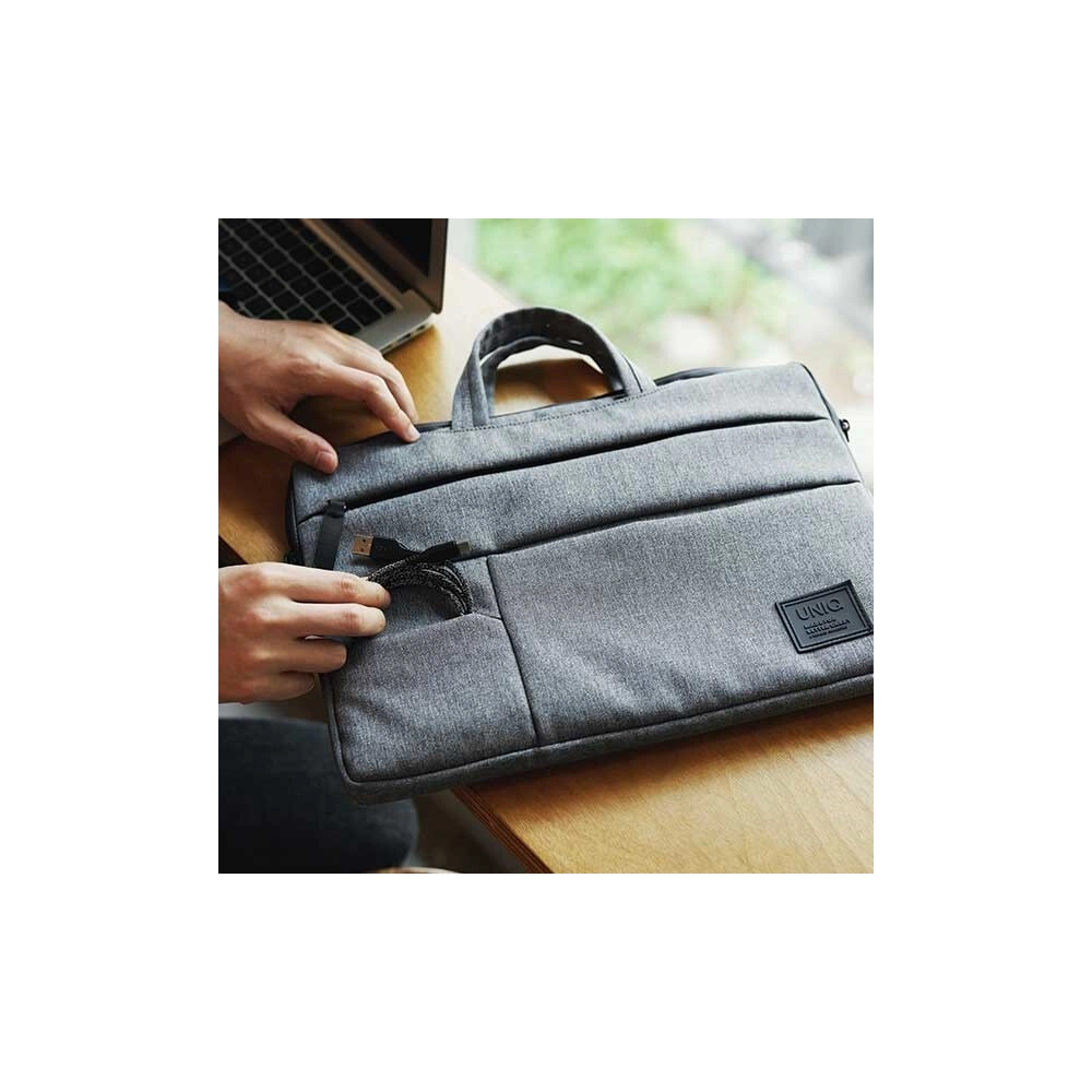 Torba UNIQ Cavalier laptop Sleeve 15 cali zielony/khaki green