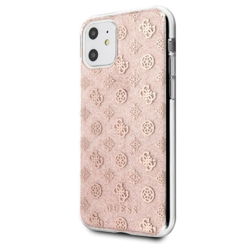 Kup Etui Guess GUHCN61TPERG Apple iPhone 11 roz/roz hard case 4G Peony Glitter - GUE241PNK - {ean13} - Sklep Home Screen