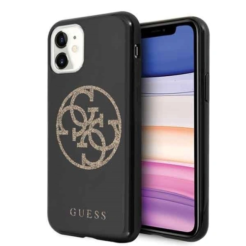 Kup Etui Guess GUHCN61TPUBKGLG Apple iPhone 11 černé/black hard case Glitter 4G Circle Logo - GUE242BLK - {ean13} - Sklep Home Screen