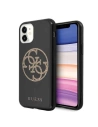 Etui Guess GUHCN61TPUBKGLG Apple iPhone 11 negru/black hard case Glitter 4G Circle Logo