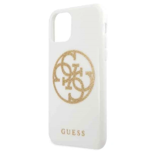 Kup Guess Apple Tasche GUHCN61TPUWHGLG iPhone 11 weiß/weiß Hartschale Glitter 4G Circle Logo - GUE243WHT - {ean13} - Sklep Home Screen