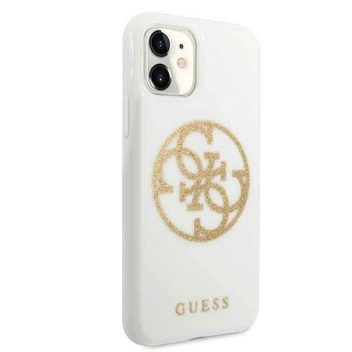 Kup Guess Apple Tasche GUHCN61TPUWHGLG iPhone 11 weiß/weiß Hartschale Glitter 4G Circle Logo - GUE243WHT - {ean13} - Sklep Home Screen