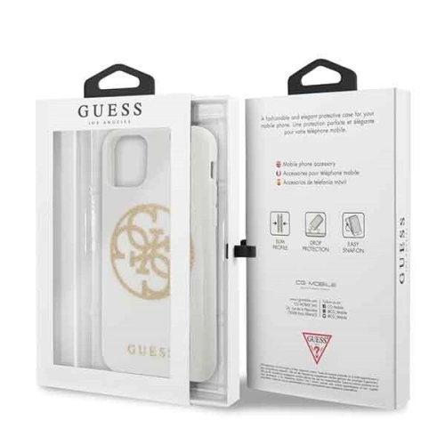 Kup Guess Apple Tasche GUHCN61TPUWHGLG iPhone 11 weiß/weiß Hartschale Glitter 4G Circle Logo - GUE243WHT - {ean13} - Sklep Home Screen