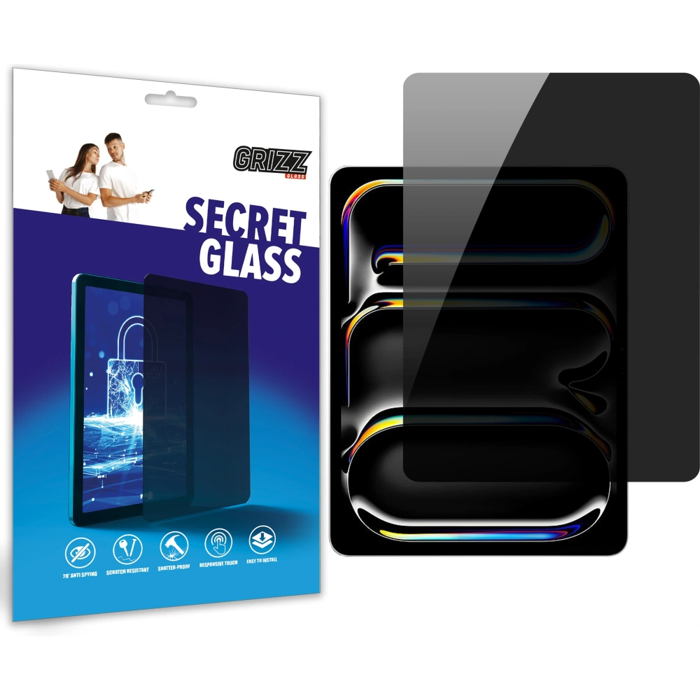 Matowe szkło prywatyzujące GrizzGlass SecretGlass do Apple iPad Pro 13" 2024 (7. generacji)