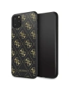 Guess Apple Tasche GUHCN654GGPBK iPhone 11 Pro Max schwarz/schwarz Hartschale 4G Double Layer Glitter