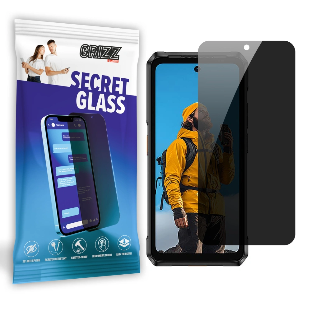 Matowe szkło prywatyzujące GrizzGlass SecretGlass do Ulefone Armor 26 Ultra