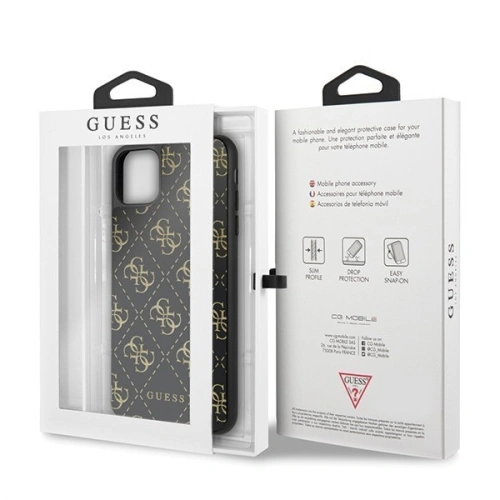 Kup Guess Apple Tasche GUHCN654GGPBK iPhone 11 Pro Max schwarz/schwarz Hartschale 4G Double Layer Glitter - GUE247BLK - {ean13} - Sklep Home Screen