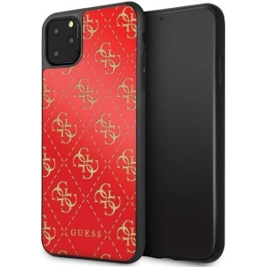 Etui Guess GUHCN654GGPRE Apple iPhone 11 Pro Max červený/red hard case 4G Double Layer Glitter