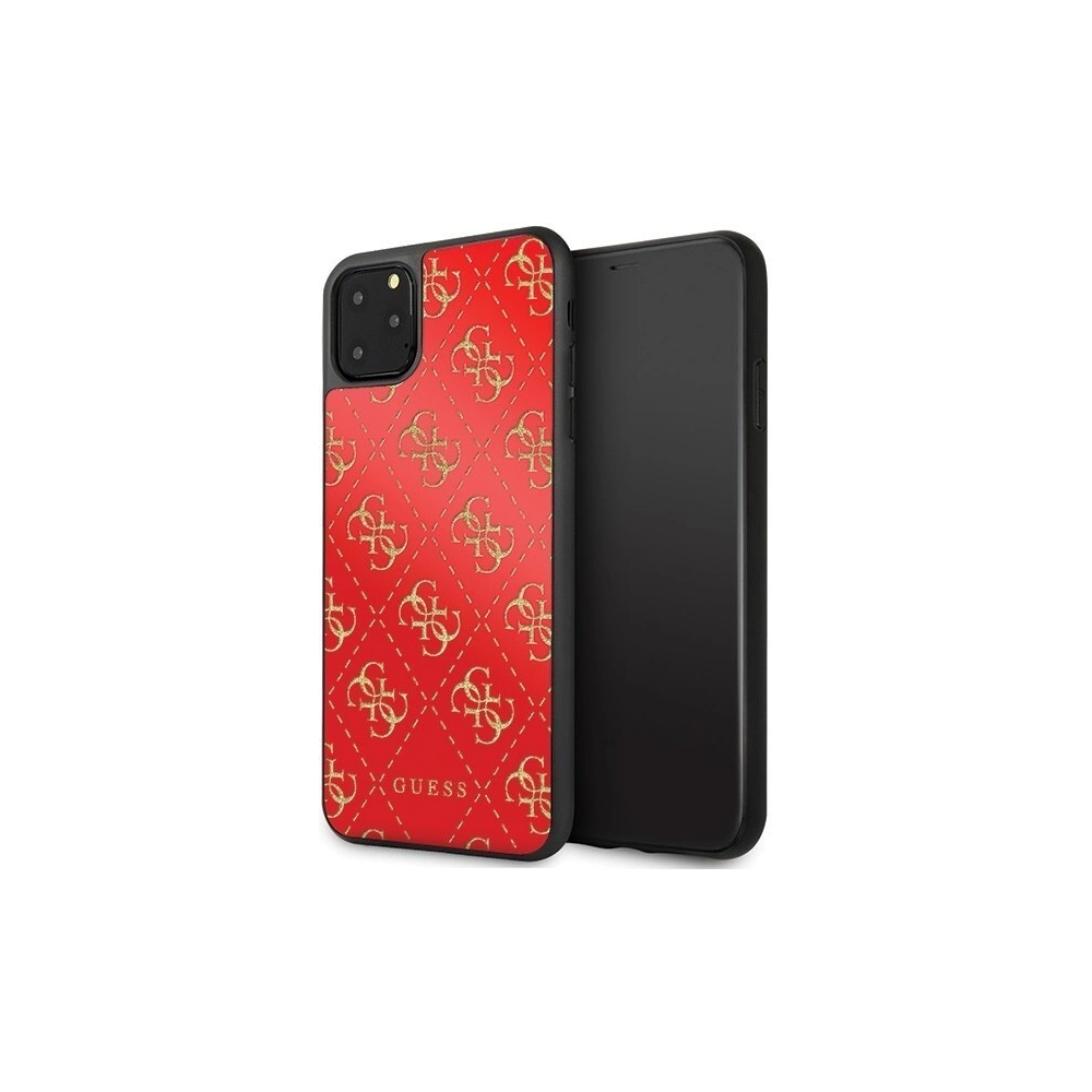 Etui Guess GUHCN654GGPRE Apple iPhone 11 Pro Max czerwony/red hard case 4G Double Layer Glitter