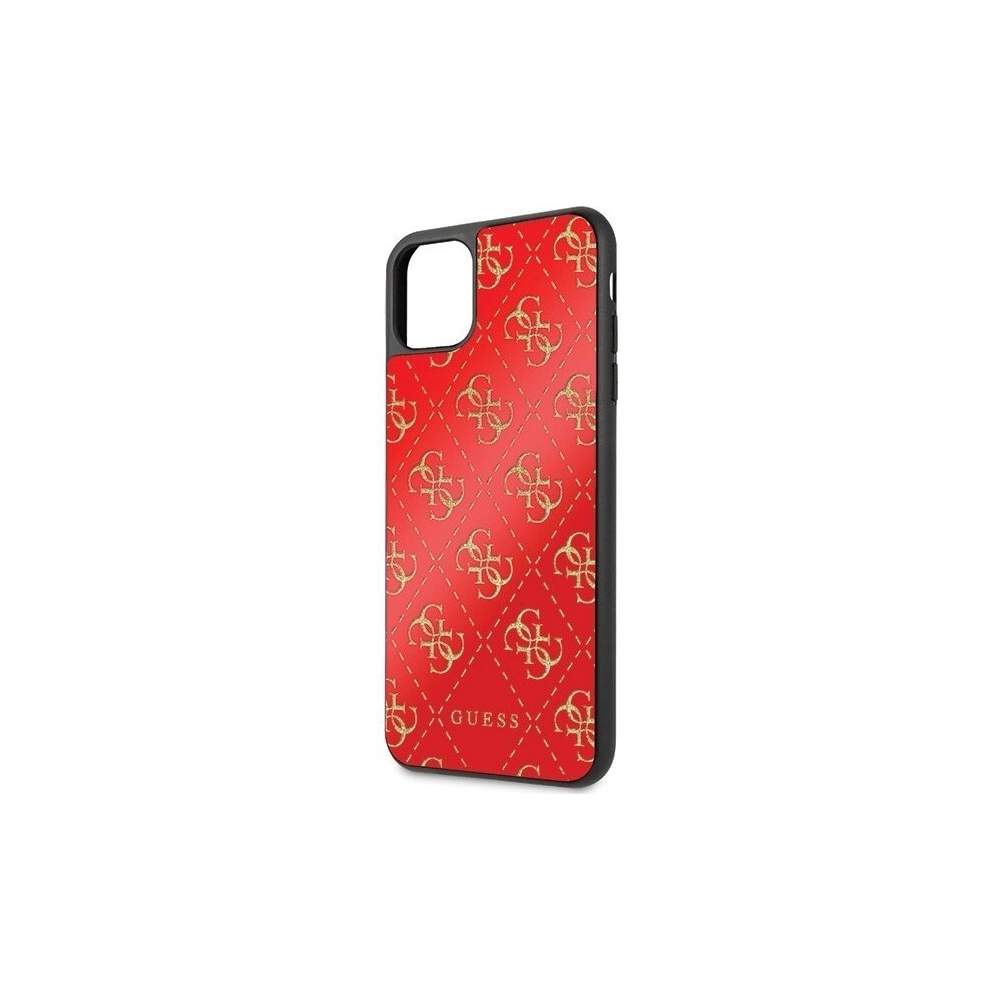 Etui Guess GUHCN654GGPRE Apple iPhone 11 Pro Max czerwony/red hard case 4G Double Layer Glitter