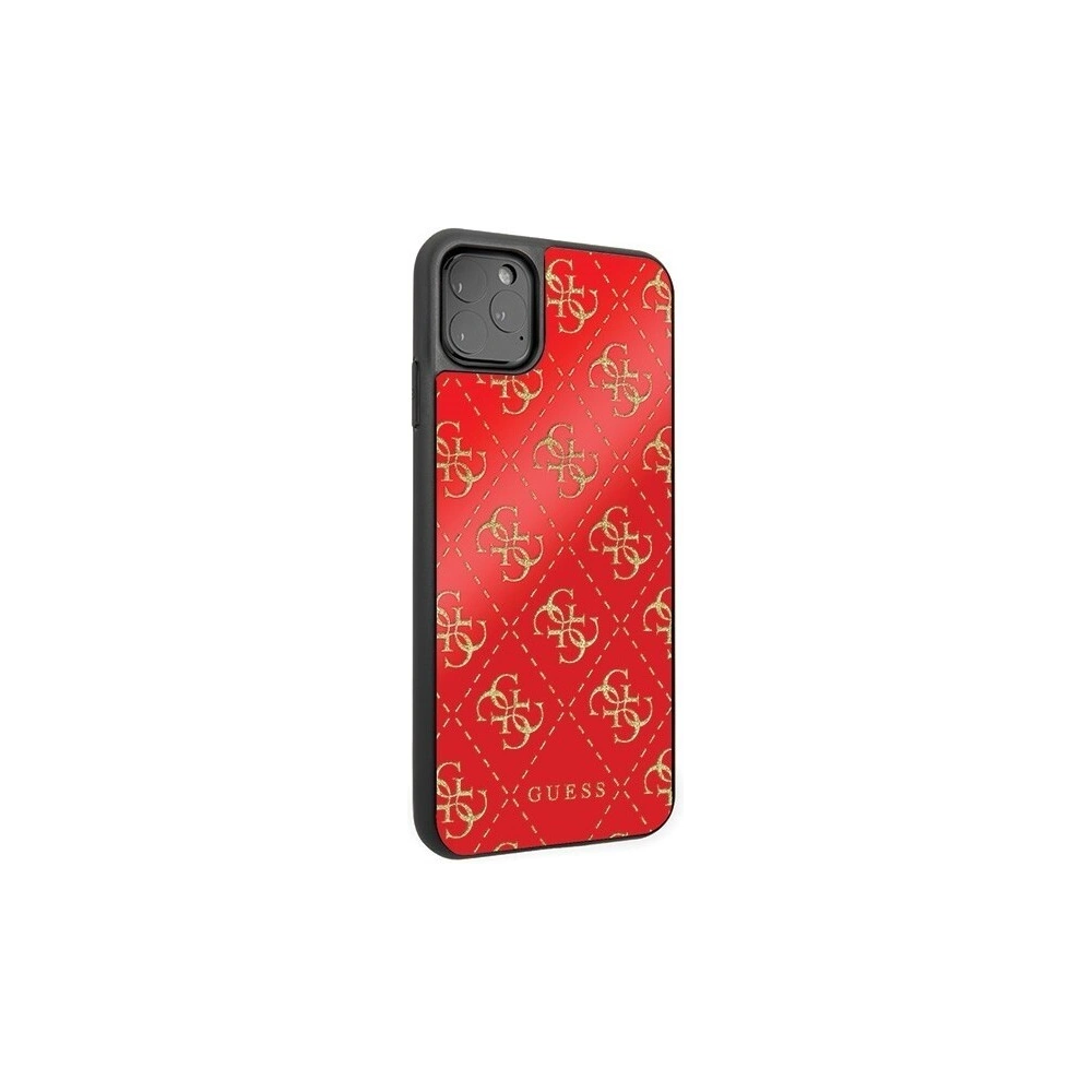 Etui Guess GUHCN654GGPRE Apple iPhone 11 Pro Max czerwony/red hard case 4G Double Layer Glitter