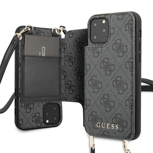 Kup Etui Guess GUHCN65CB4GG Apple iPhone 11 Pro Max szary/grey hard case 4G Crossbody - GUE251GRY - {ean13} - Sklep Home Screen