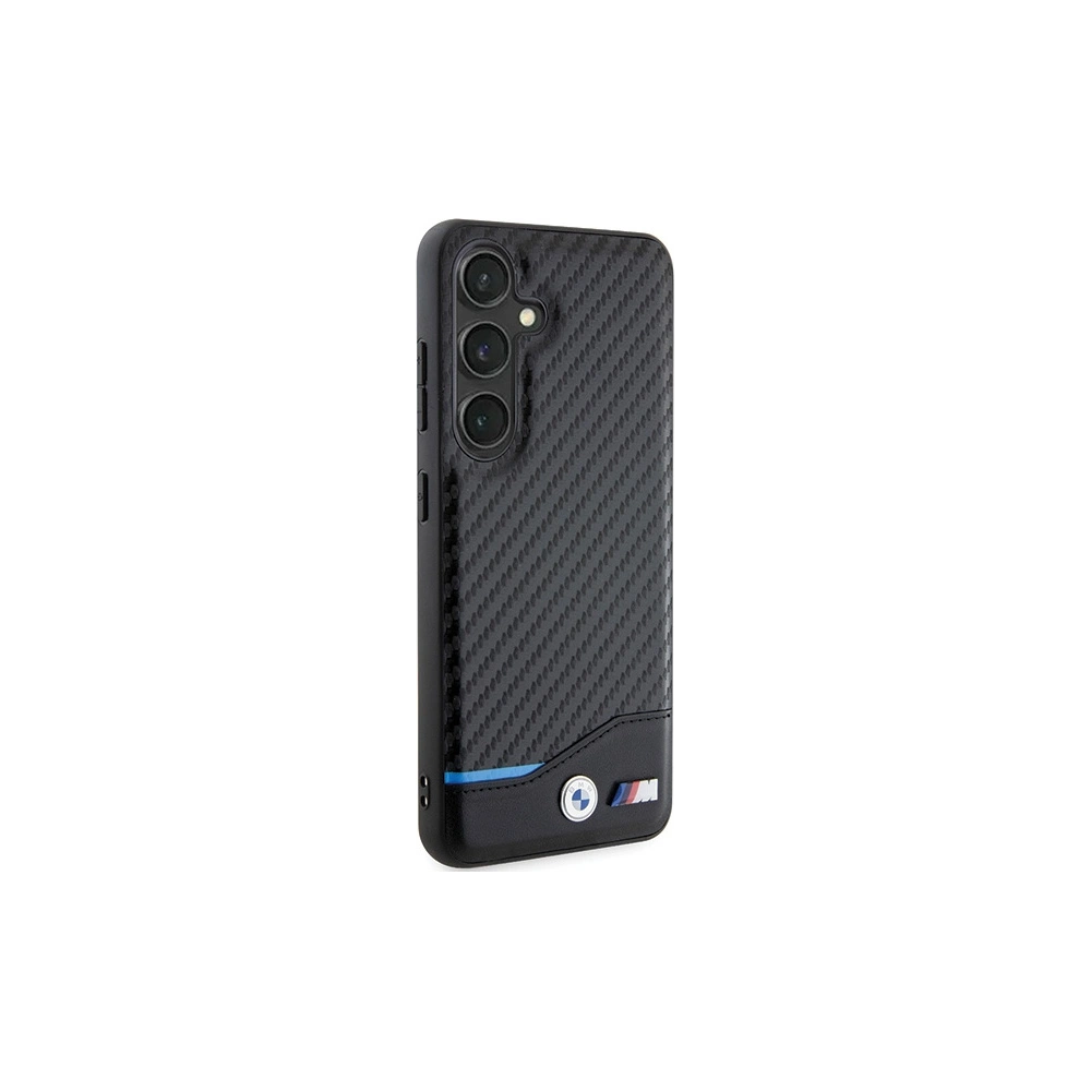 Etui BMW BMHCSA5522NBCK Samsung Galaxy A55 Leather Carbon czarny/black