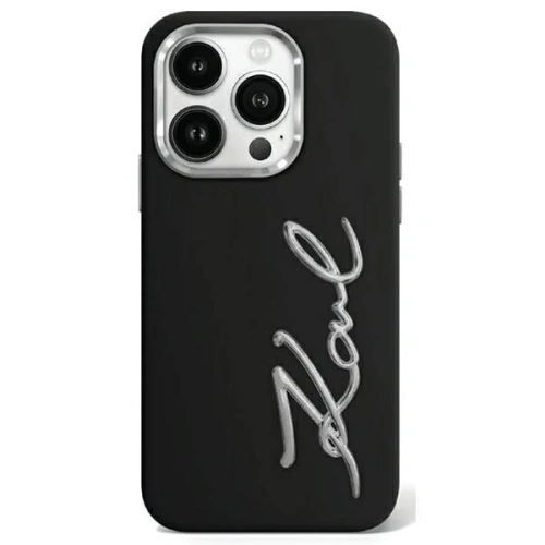Kup Etui Karl Lagerfeld KLHCP15LSCMSMVK Apple iPhone 15 Pro hardcase Silicon Metal Script Logo negru/black - KLD1989 - {ean13} - Sklep Home Screen