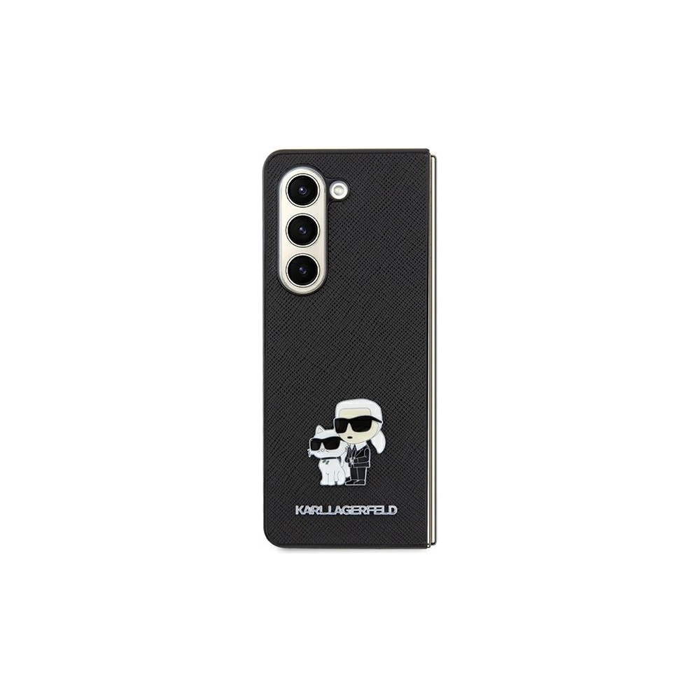 Etui Karl Lagerfeld KLHCSA55SAKCNPK Samsung Galaxy A55 hardcase Saffiano Karl&Choupette Pin czarny/black