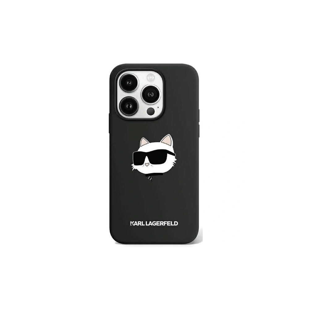 Etui Karl Lagerfeld KLHMP15LSCHPPLK Apple iPhone 15 Pro hardcase Silicone Choupette Head MagSafe czarny/black