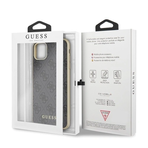 Kup Etui Guess GUHCN65G4GG Apple iPhone 11 Pro Max gri/grey hard case 4G Collection - GUE255GRY - {ean13} - Sklep Home Screen