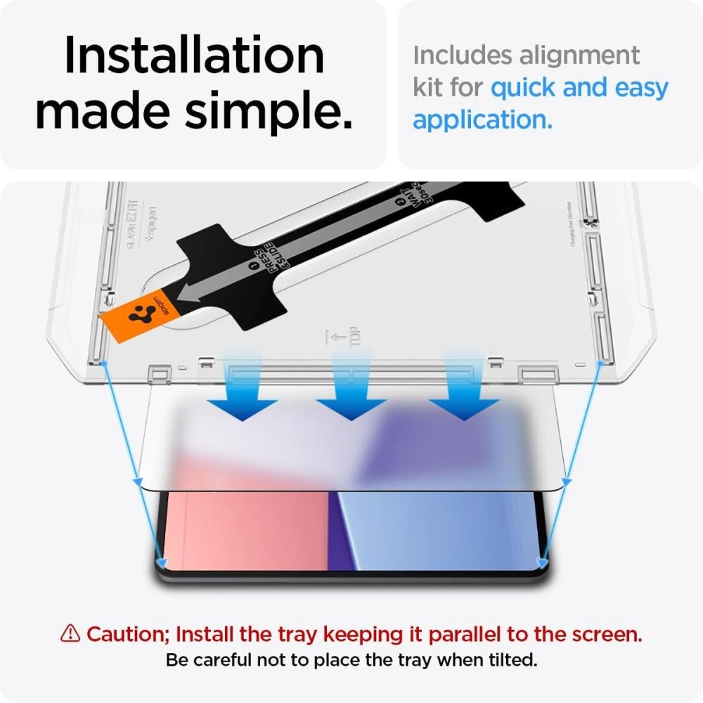 Szkło hartowane Spigen GLAS.tR ez Fit Apple iPad Pro 13" 2024 (7. generacji) / 2025 (8. generacji) Clear