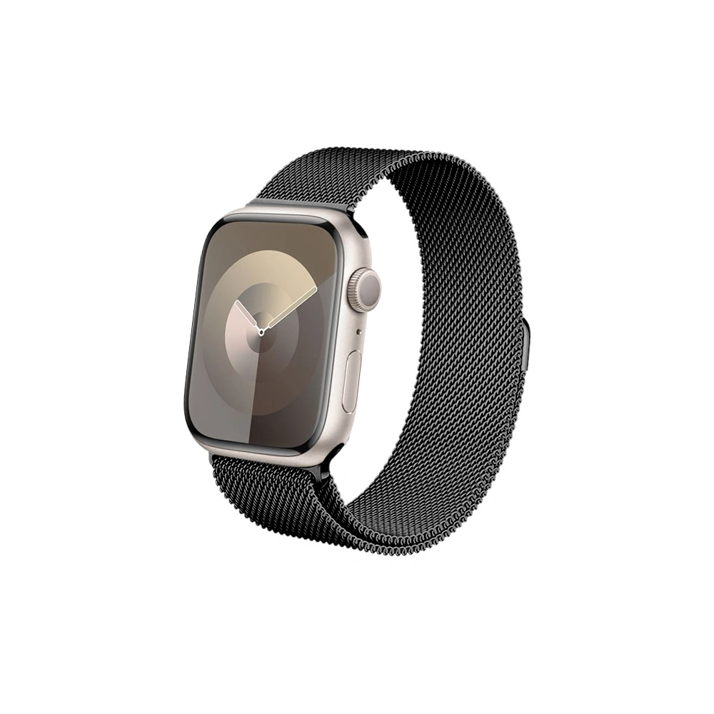 Pasek Crong Milano Steel Apple Watch 4/5/6/7/8/9/SE/Ultra 42/44/45/49mm grafitowy