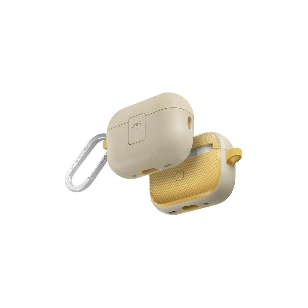 Etui UNIQ Clyde Lock Case Apple AirPods 1 / 2 beżowo-żółty/ivory-canary yellow