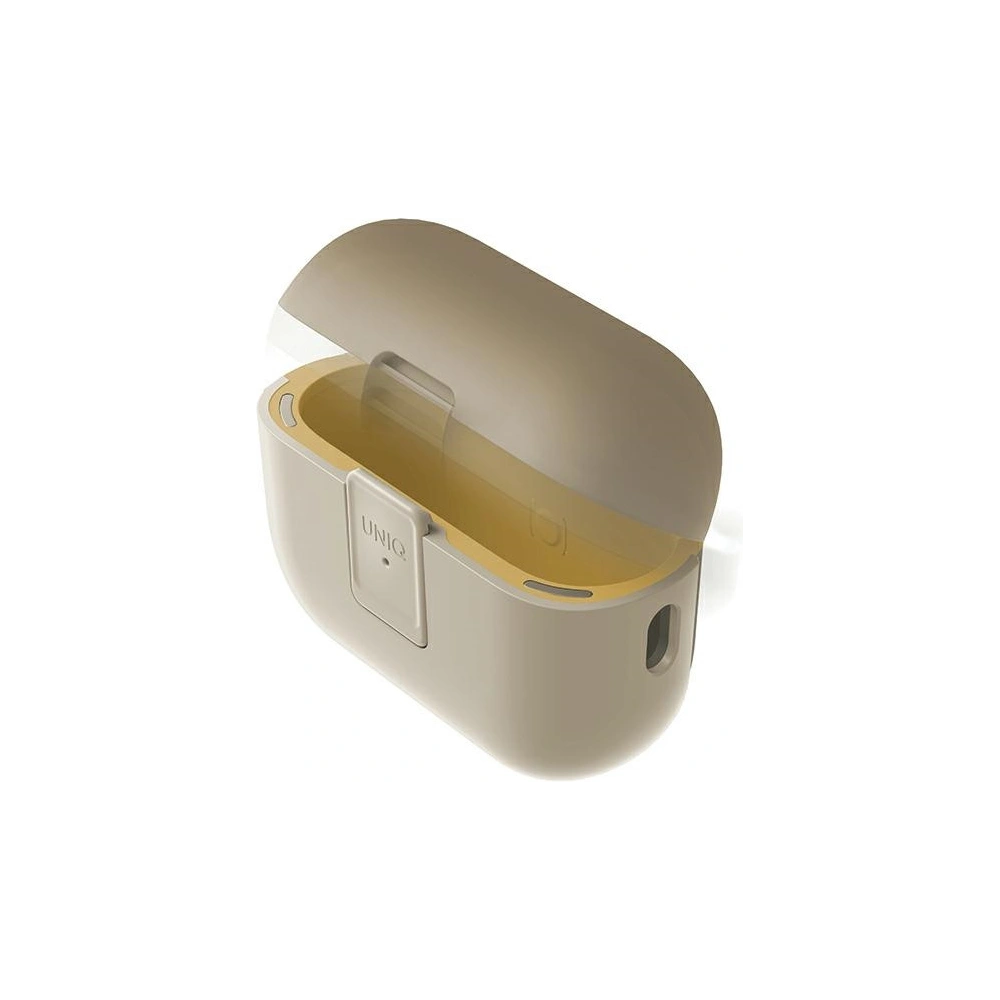 Etui UNIQ Clyde Lock Case Apple AirPods 1 / 2 beżowo-żółty/ivory-canary yellow