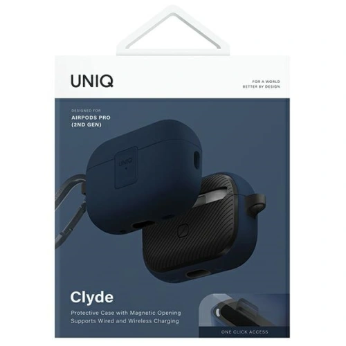 Kup Case UNIQ Clyde Lock Case Apple AirPods 1 / 2 blau-dunkelgrau/royal blue-dark grey - UNIQ1161 - {ean13} - Sklep Home Screen