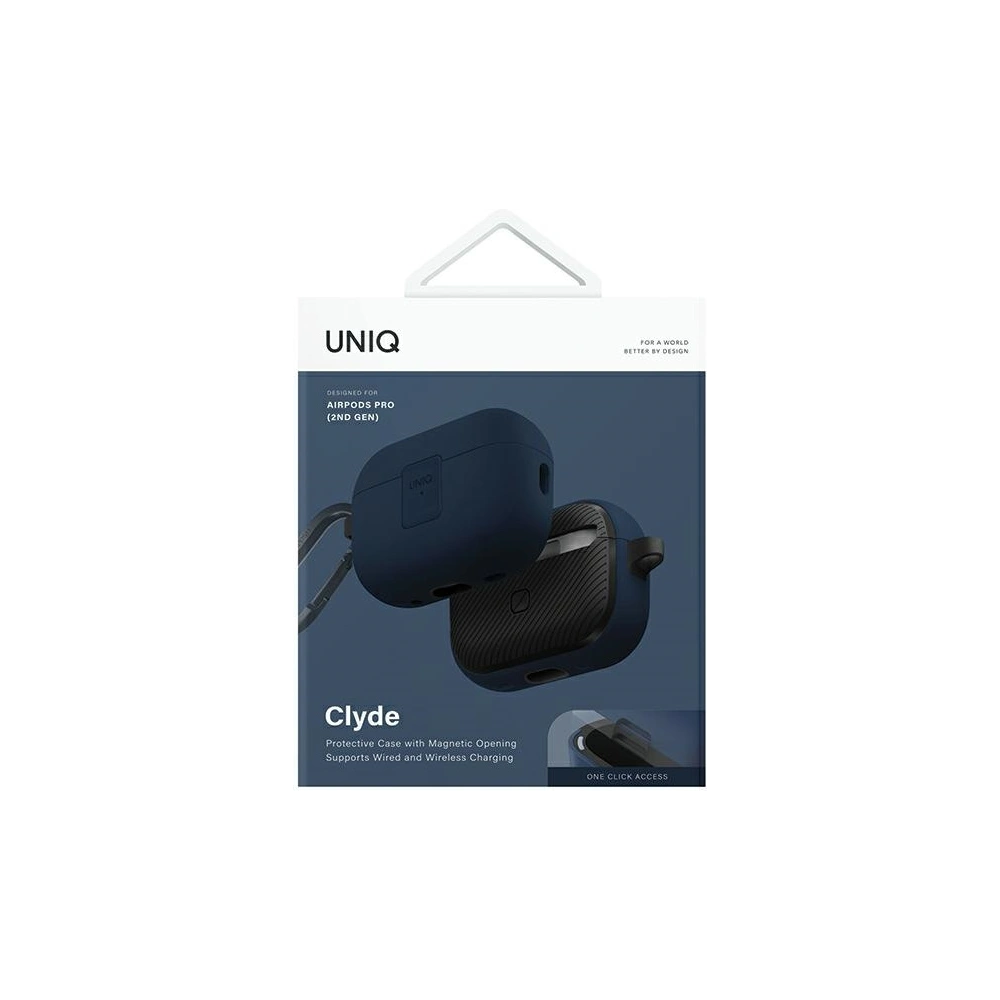 Etui UNIQ Clyde Lock Case Apple AirPods 1 / 2 niebiesko-ciemnoszary/royal blue-dark grey