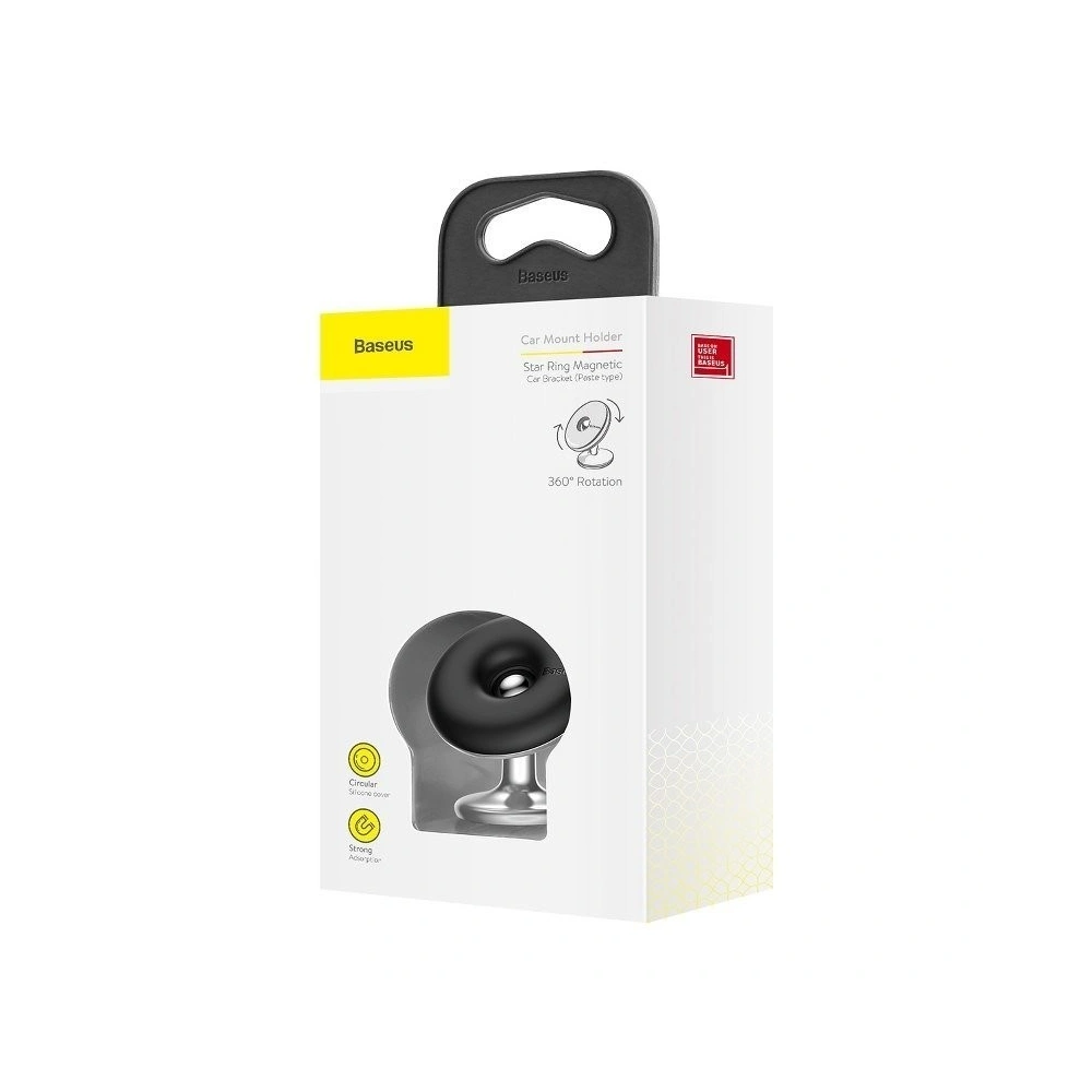Magnetyczny uchwyt samochodowy Baseus Star Ring do deski rozdzielczej (srebrny)