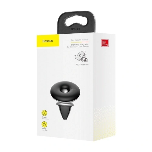 Buy Baseus Star Ring Magnetic Air Vent Car Mount Silver - BSU660SLV - {ean13} - Home Screen Store Europe