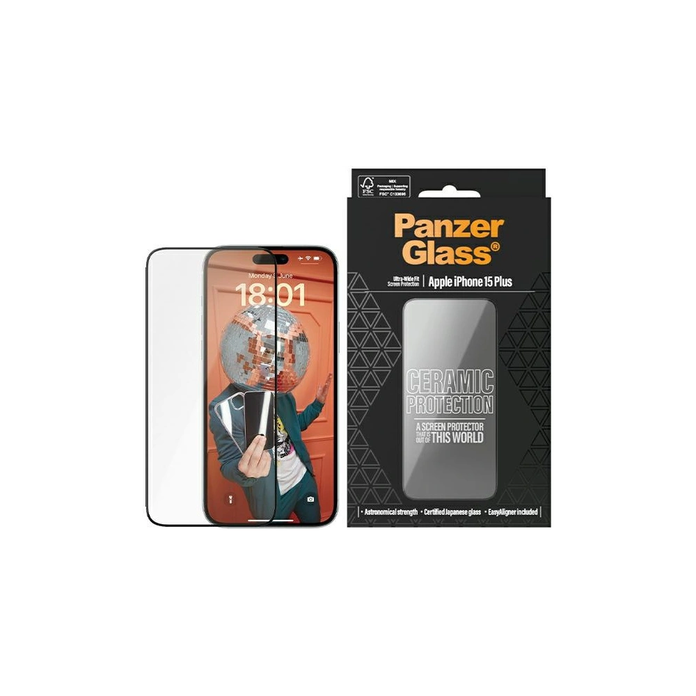 Szkło ceramiczne PanzerGlass Ceramic Protection Apple iPhone 15 Plus Ultra-Wide-Fit Screen Protection
