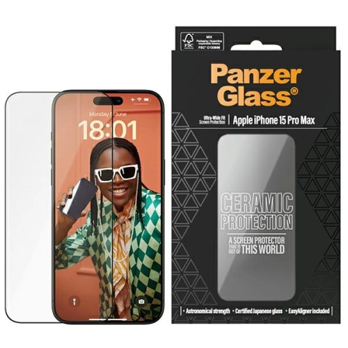Kup Cserép üveg PanzerGlass Kerámia Védelem Apple iPhone 15 Pro Max Ultra-Széles-Fit Képernyő Védelem - PZG613 - {ean13} - Sklep Home Screen