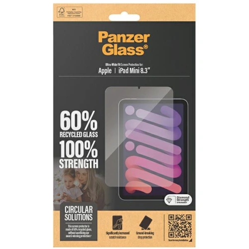 Kup Sticlă securizată PanzerGlass Ultra-Wide Fit Apple iPad mini 8.3" 2021 (a 6-a generație) / iPad mini 8.3" 2024 7gen Protecție pentru ecran - PZG618 - {ean13} - Sklep Home Screen