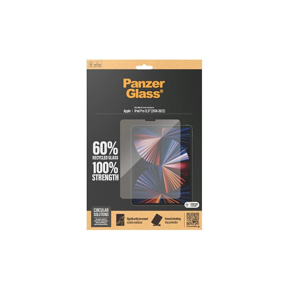 Szkło hartowane PanzerGlass Ultra-Wide Fit Apple iPad Pro 12.9 2020/2021/2022 (4., 5. i 6. generacji) Screen Protection