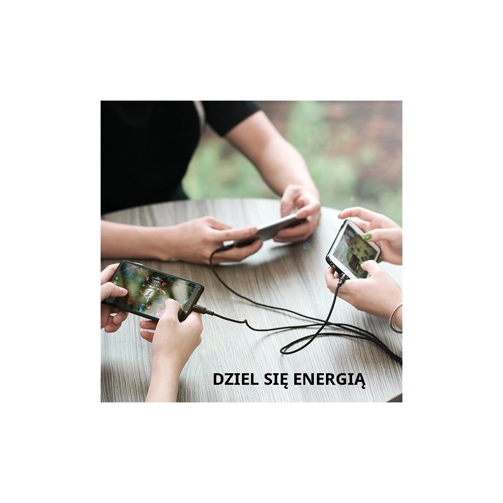 Kabel 3w1 USAMS U5 US-SJ219 USB-A / Lightning / microUSB / USB-C 1,5m 2A czarny/black