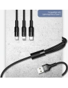 Kup Kabel 3w1 USAMS U5 US-SJ219 USB-A / Lightning / microUSB / USB-C 1,5m 2A černý/black - USA1104 - {ean13} - Sklep Home Screen