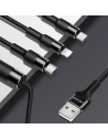 Kup Kabel 3w1 USAMS U5 US-SJ219 USB-A / Lightning / microUSB / USB-C 1,5m 2A černý/black - USA1104 - {ean13} - Sklep Home Screen