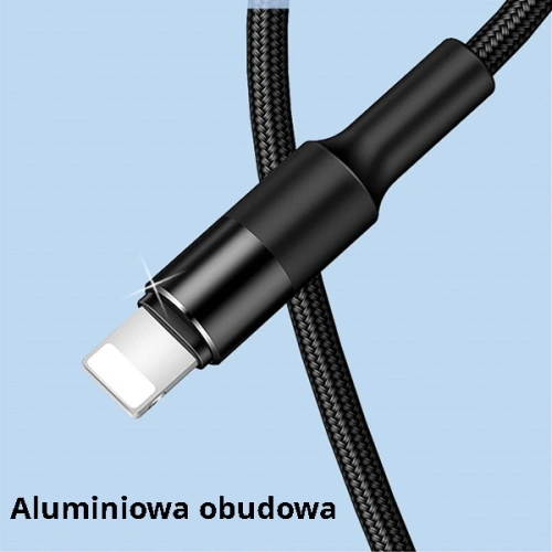 Kup Kabel 3w1 USAMS U5 US-SJ219 USB-A / Lightning / microUSB / USB-C 1,5m 2A černý/black - USA1104 - {ean13} - Sklep Home Screen