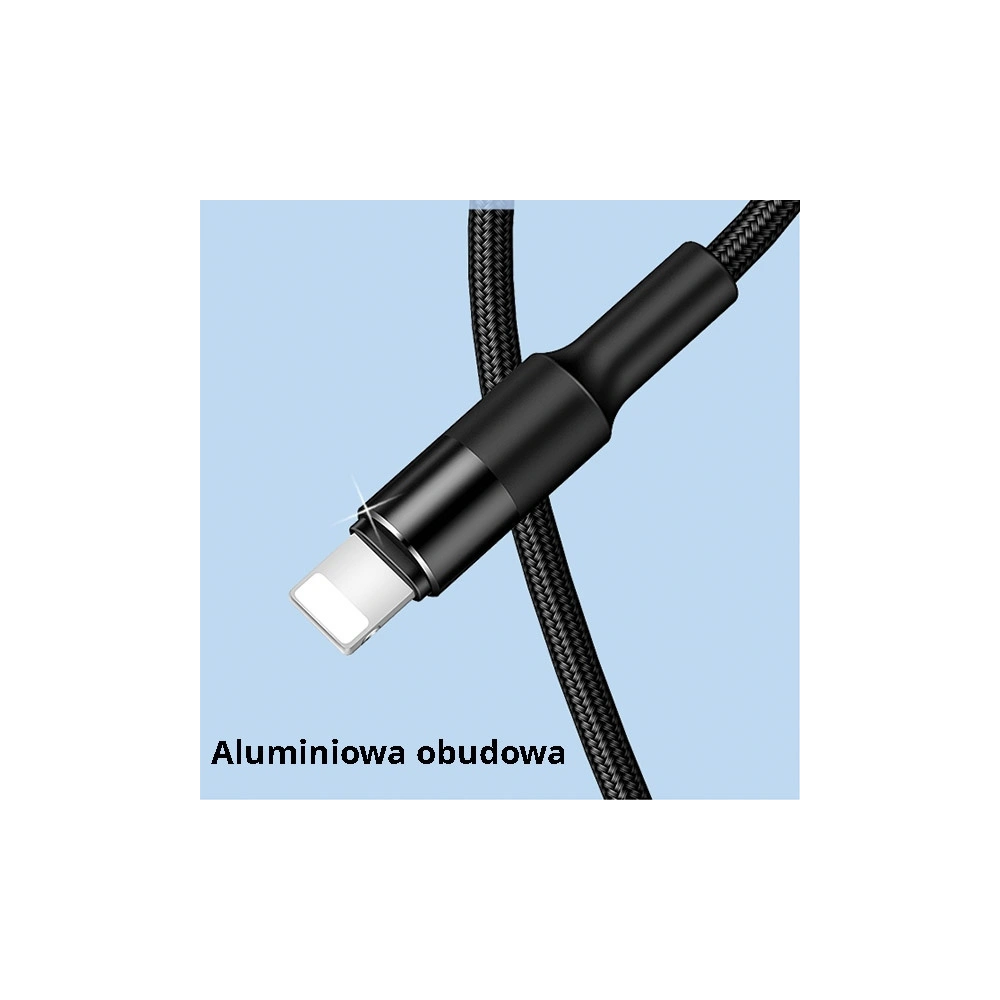 Kabel 3w1 USAMS U5 US-SJ219 USB-A / Lightning / microUSB / USB-C 1,5m 2A czarny/black
