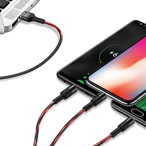 Kup Kabel 3w1 USAMS U5 US-SJ219 USB-A / Lightning / microUSB / USB-C 1,5m 2A černý/black - USA1104 - {ean13} - Sklep Home Screen